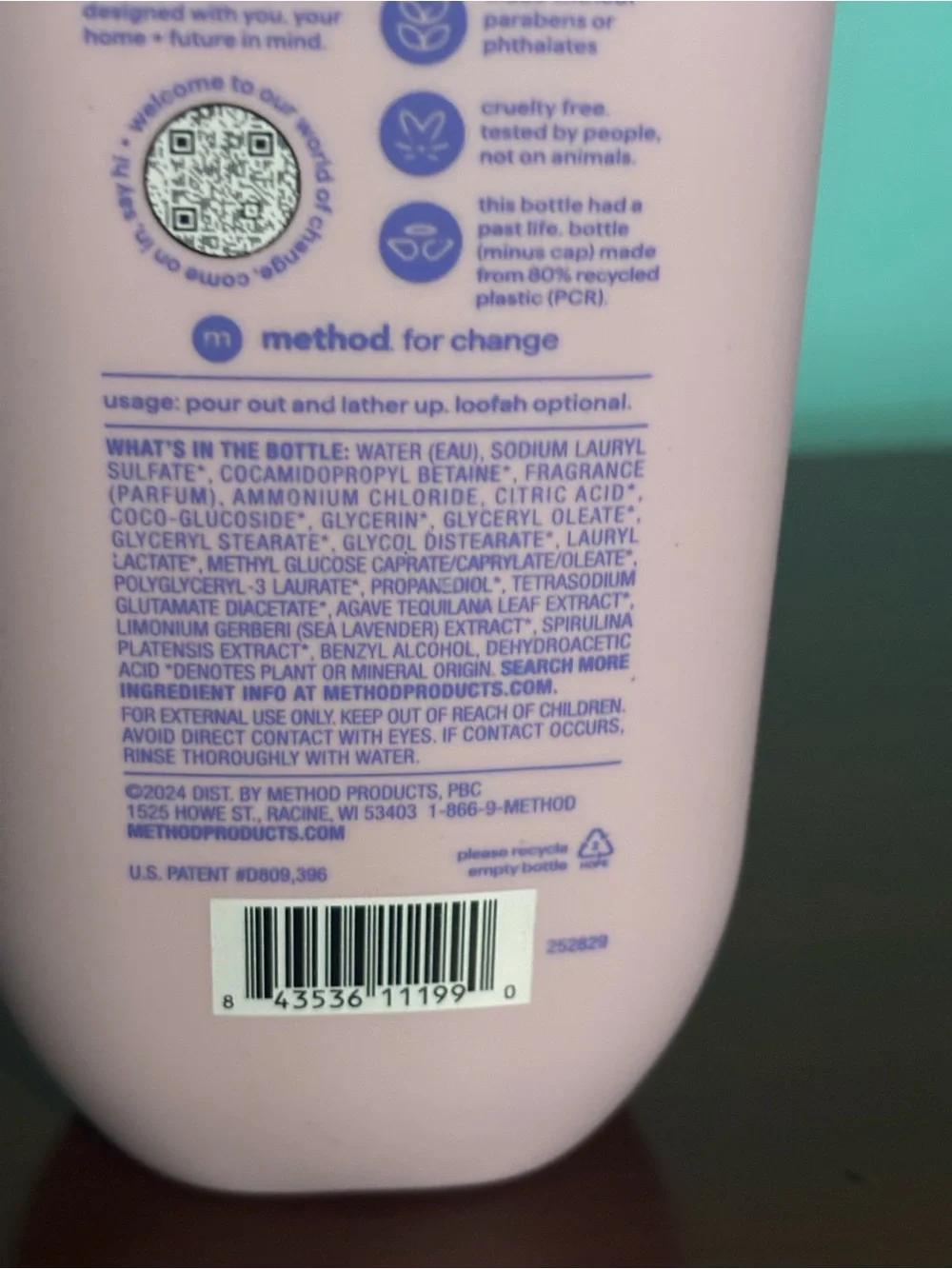 New method Sea Lavender Blue Agave Spirulina Marine Storm Body Wash 18 oz‎